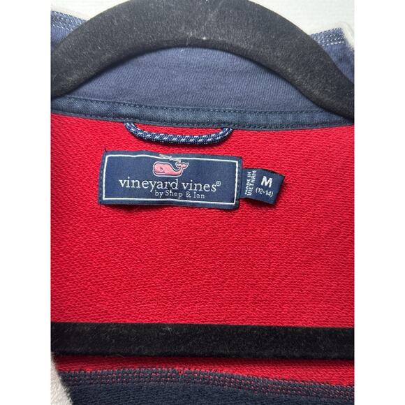 Vineyard Vines Martha's Vineyard 1/4 Zip Pullover American Flag Youth Medium - Picture 5 of 8